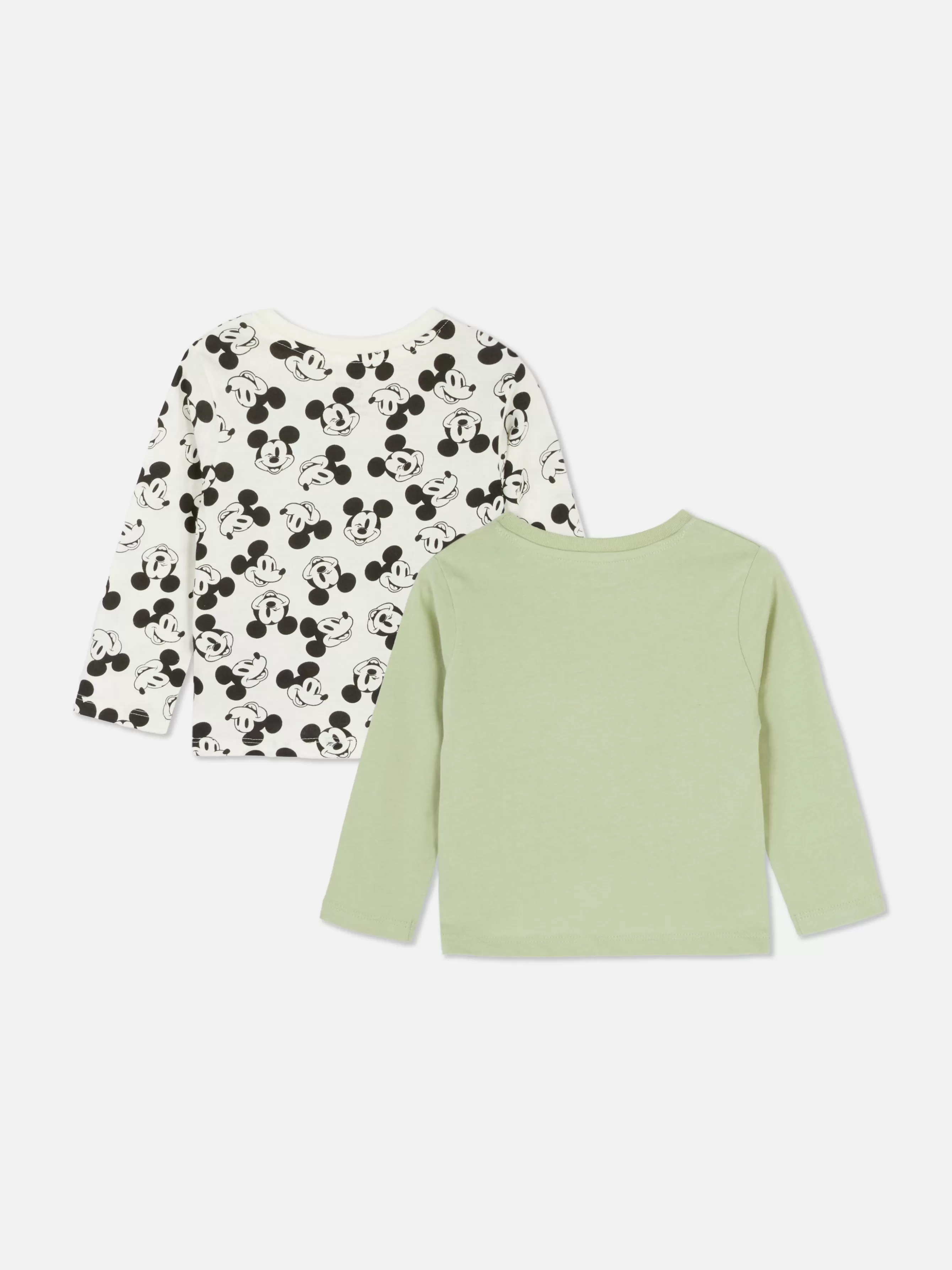Flash Sale Primark 2 T-shirts à Manches Longues Disney Mickey Mouse Vert