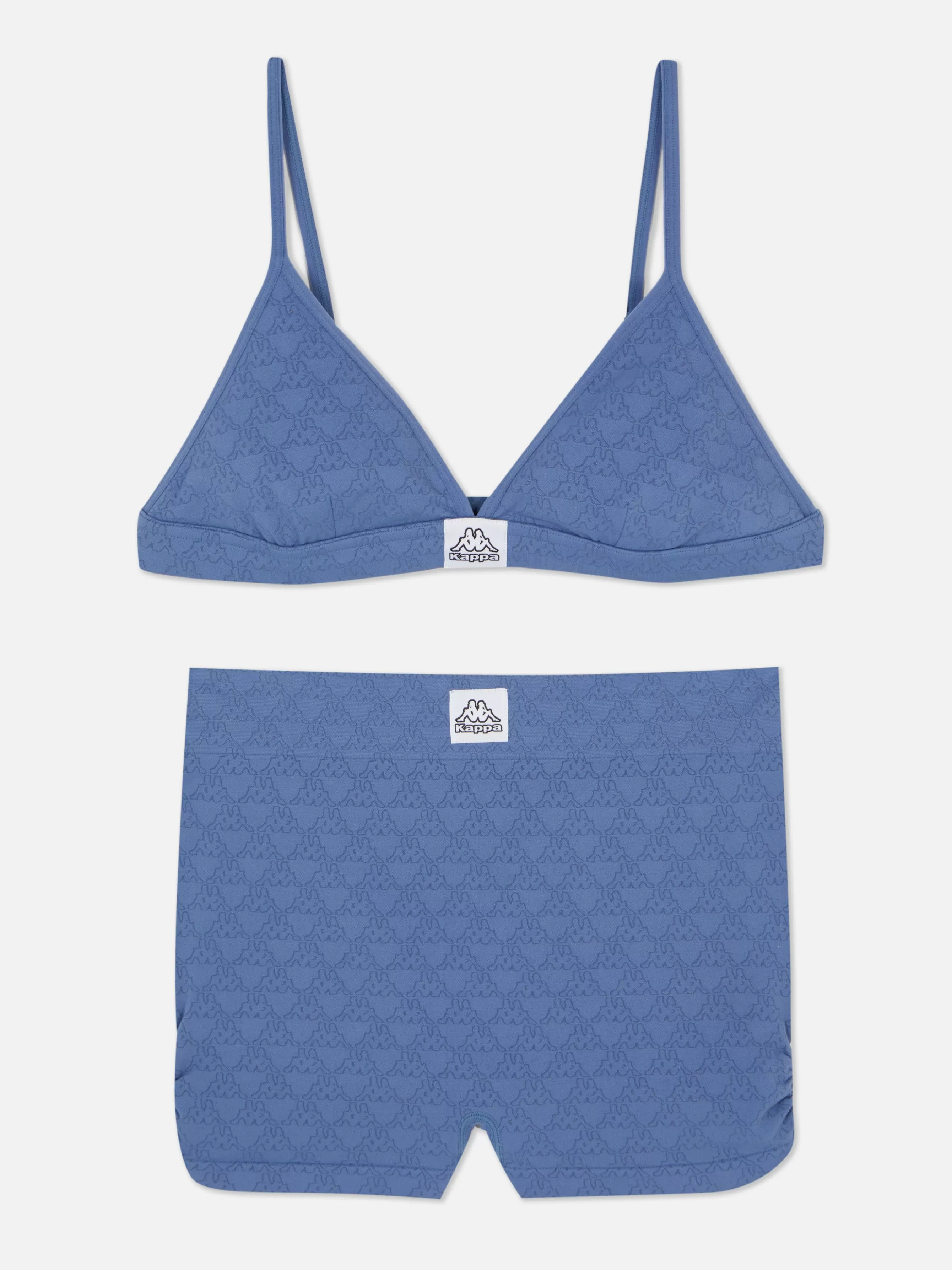 Flash Sale Primark Ensemble Sans Coutures Brassière Triangle Et Short Kappa X Bleu