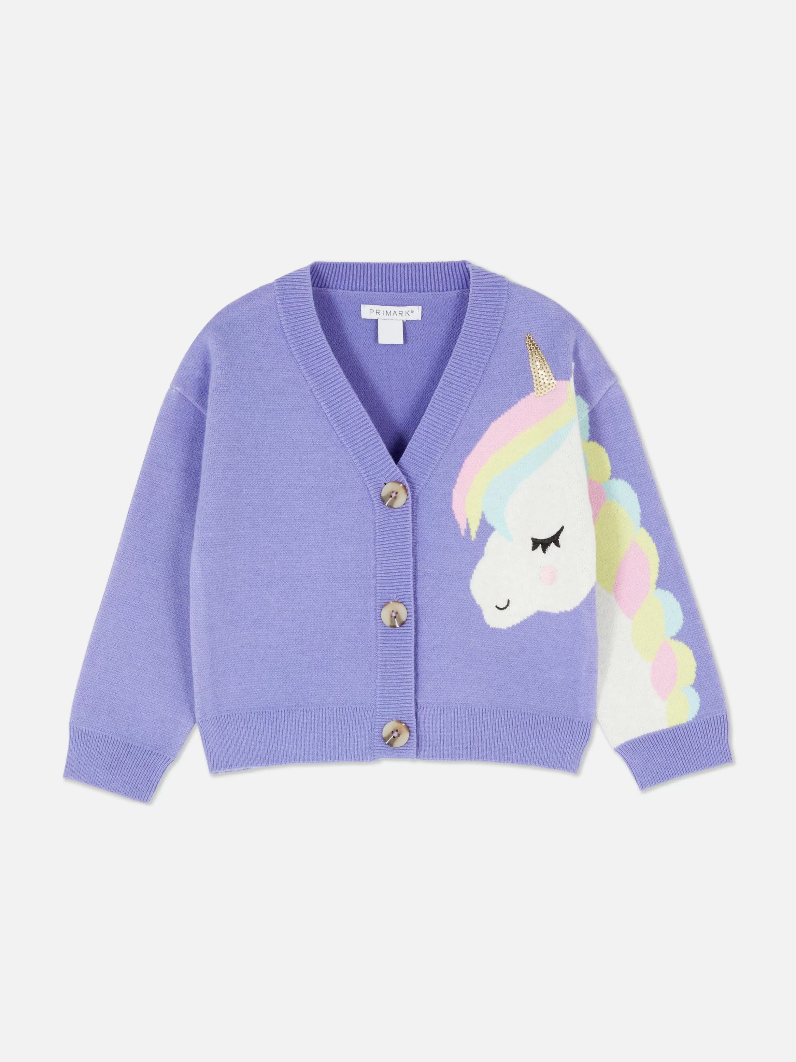 Shop Primark Gilet à Col En V Et Motif Licorne Violet