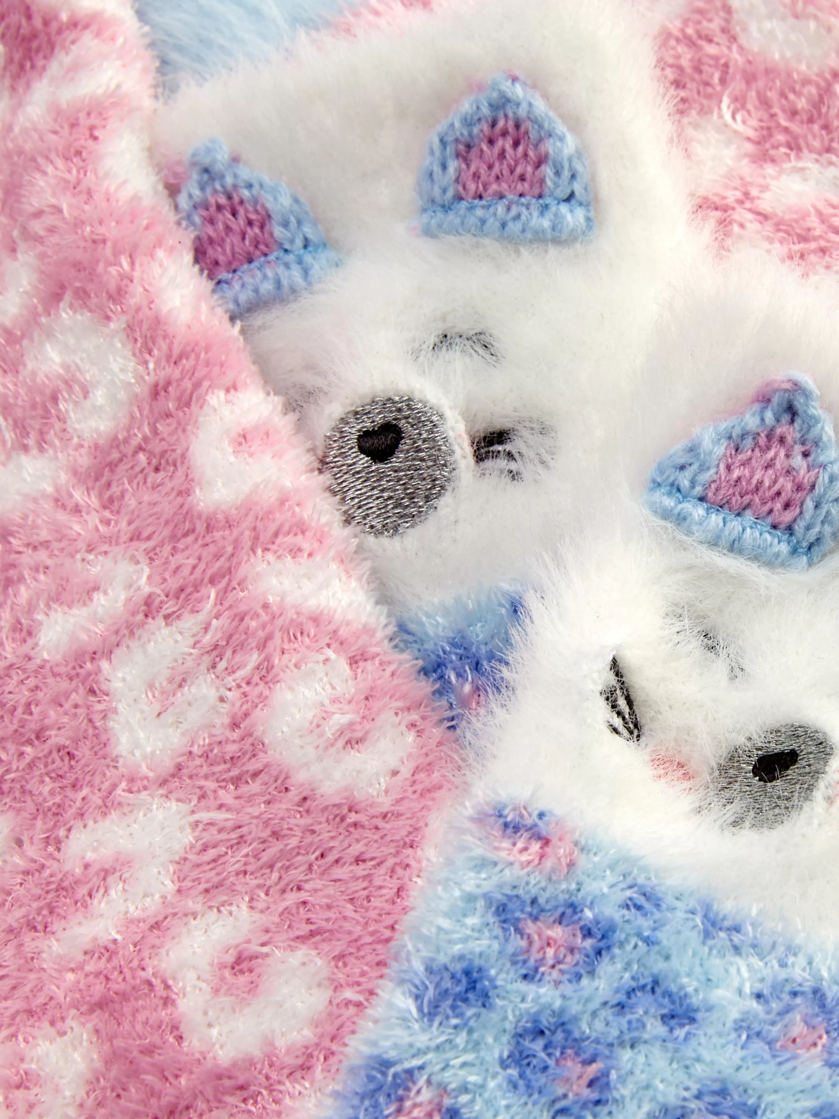 Outlet Primark Lot De 2 Paires De Chaussettes Chaudes à Pois Et à Motif Animal Rose