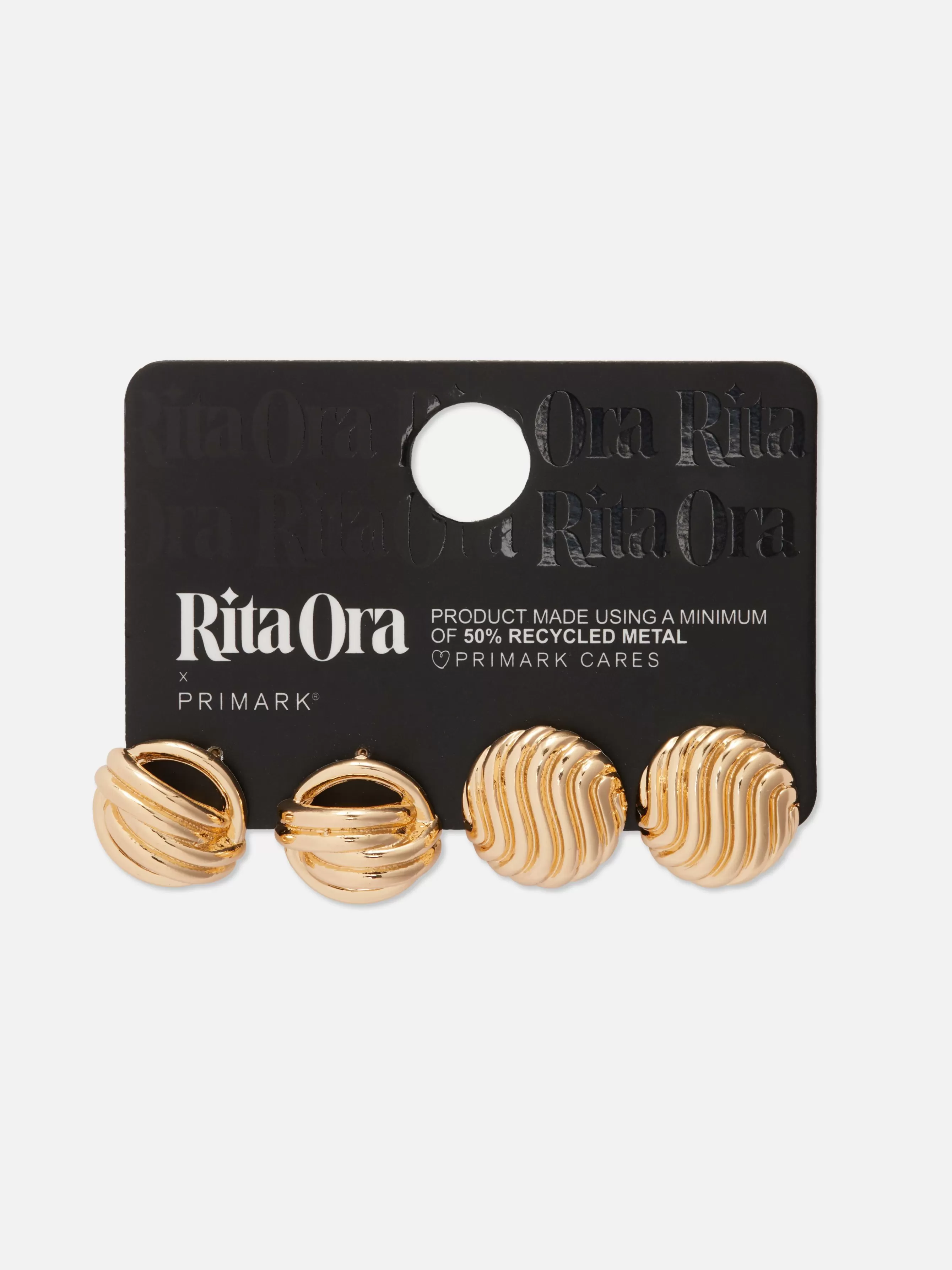 Fashion Primark Lot De 2 Paires De Clous D'oreilles épais Rita Ora Jaune