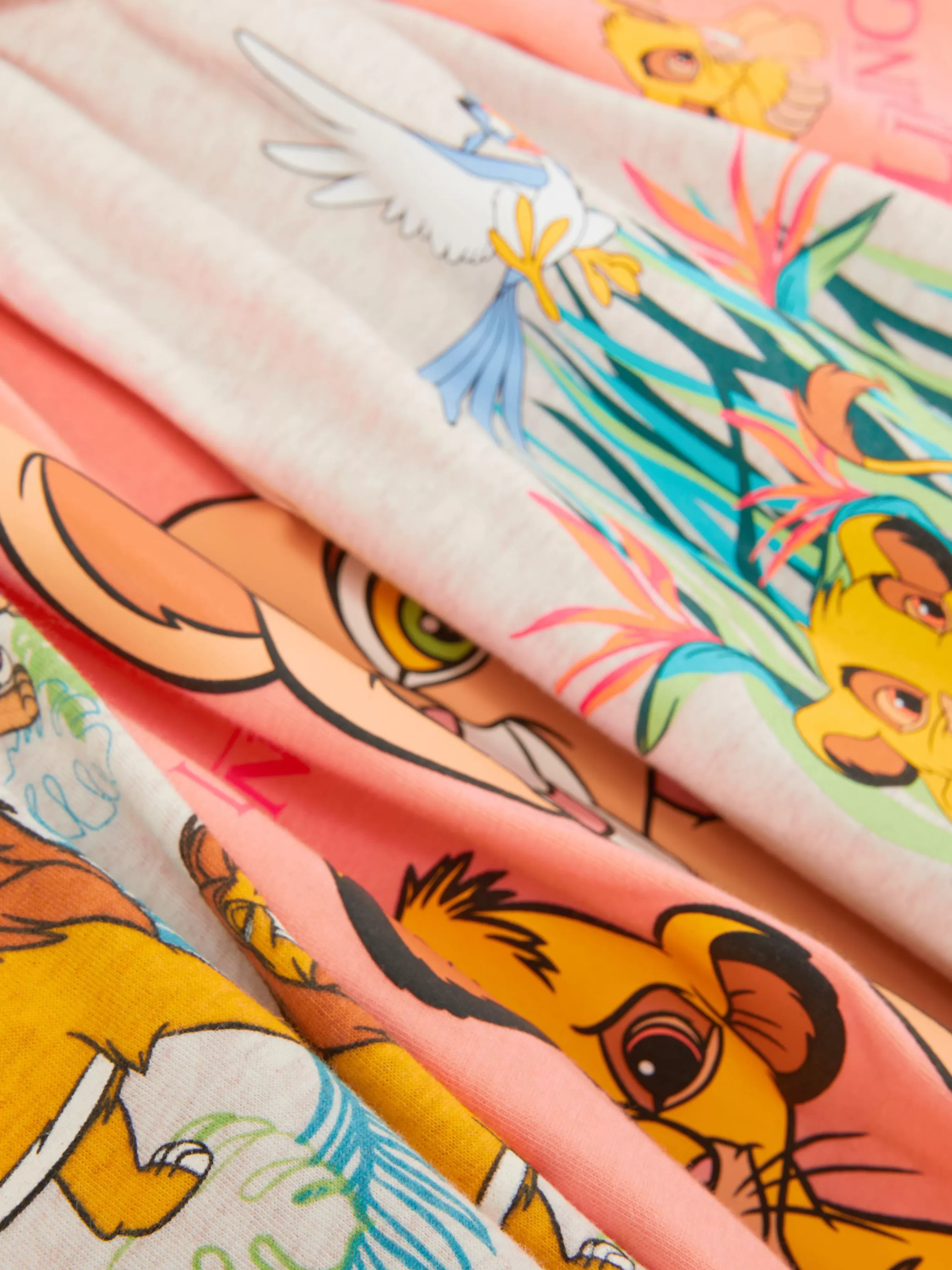 Sale Primark Lot De 2 Pyjamas à Manches Courtes Disney Le Roi Lion 30e Anniversaire Corail