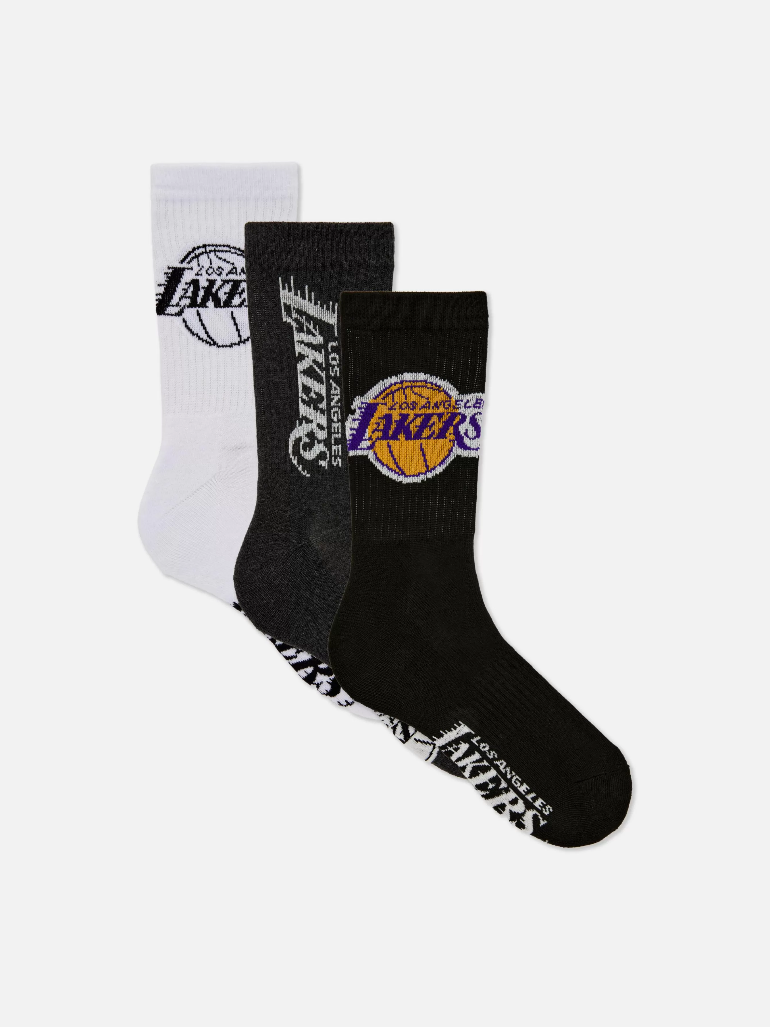 Best Sale Primark Lot De 3 Paires De Chaussettes NBA Los Angeles Lakers Multicolore