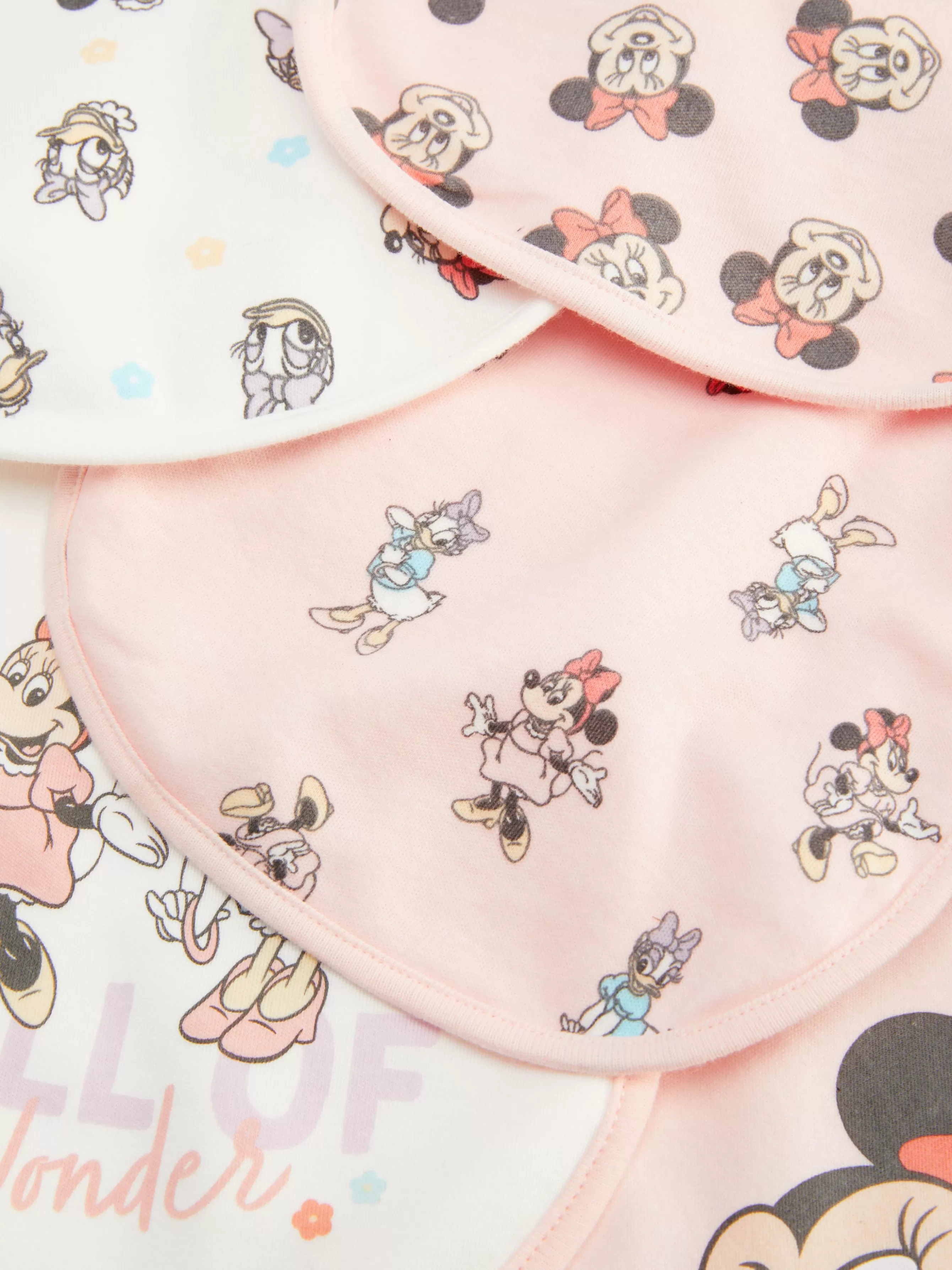Clearance Primark Lot De 5 Bavoirs Disney Minnie Mouse Et Daisy Duck Rose