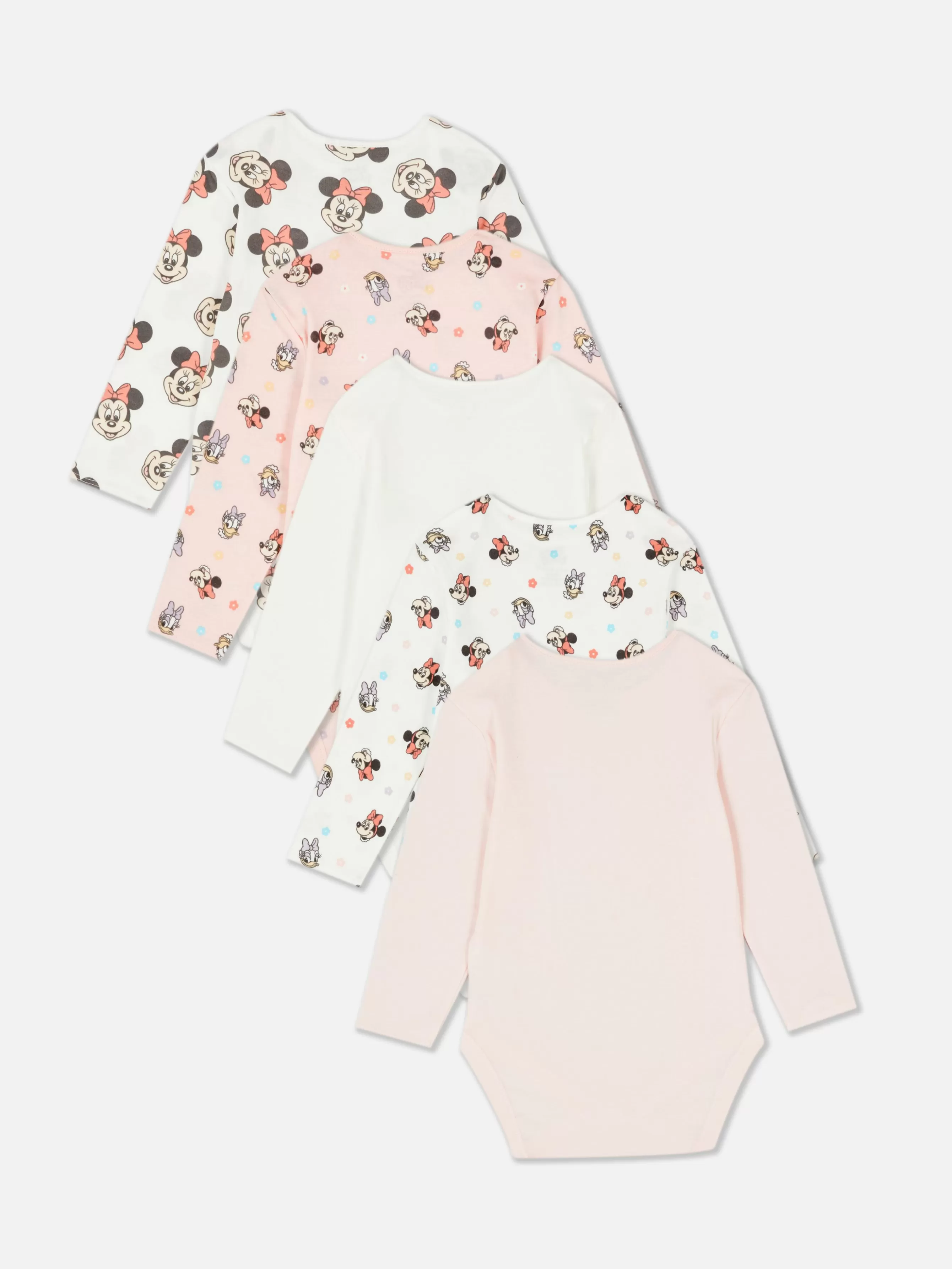 New Primark Lot De 5 Bodys Disney Minnie Mouse Et Daisy Duck Rose