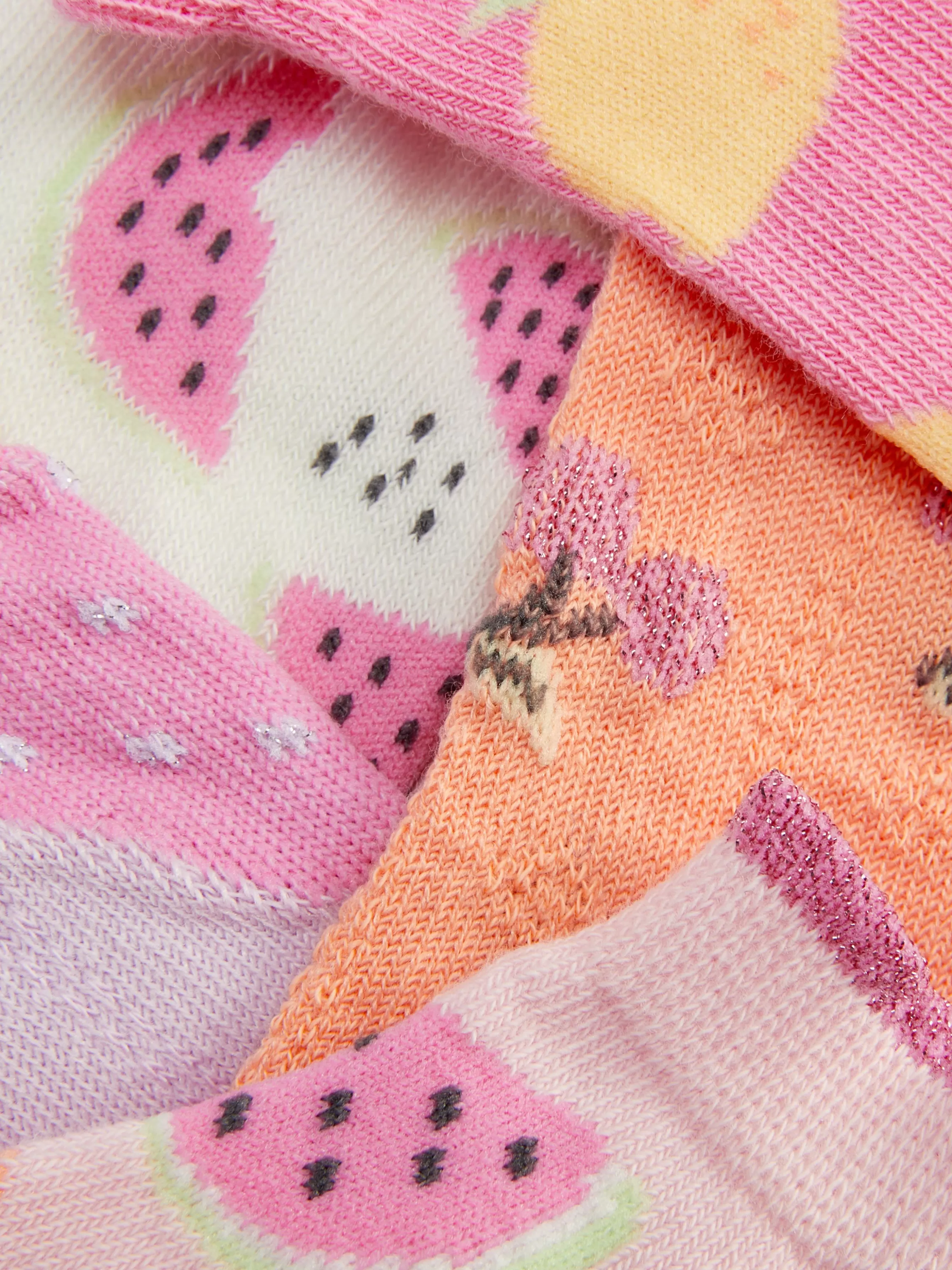 Store Primark Lot De 5 Paires De Chaussettes Pour Baskets à Motifs Fruits Multicolore