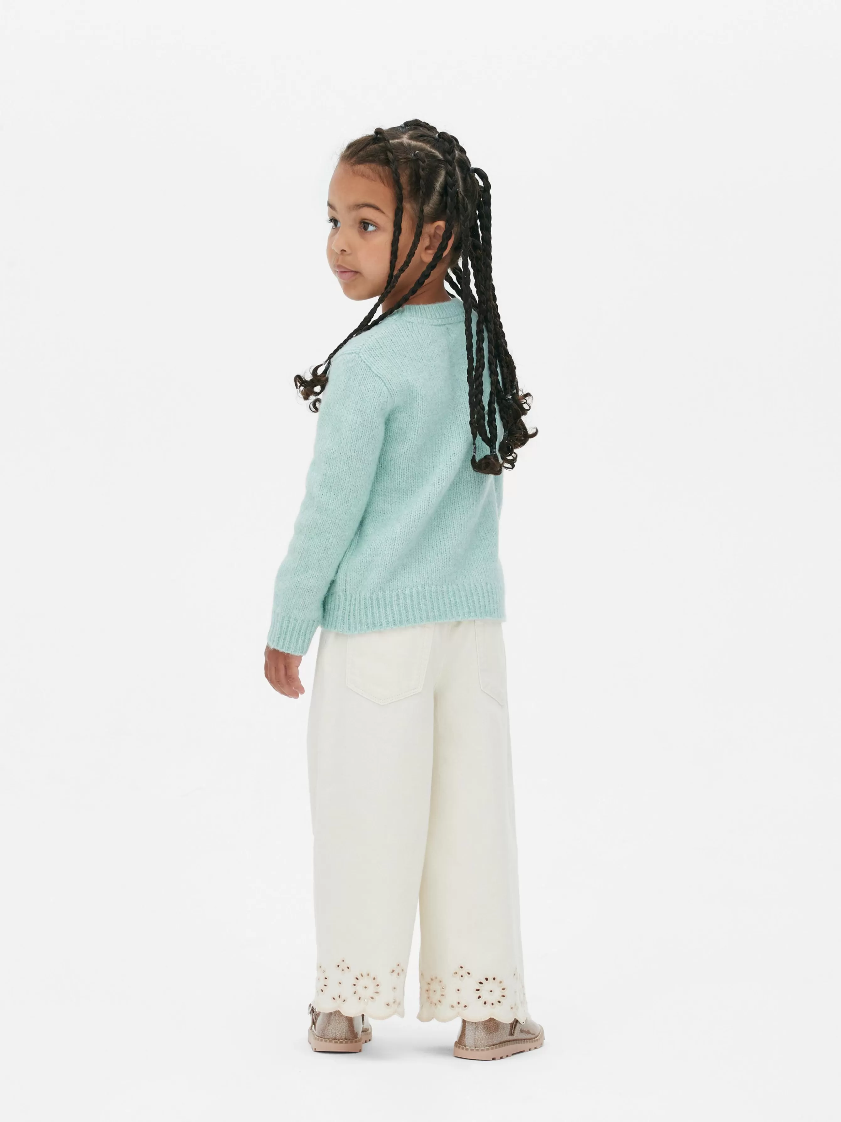 Flash Sale Primark Pull En Maille à Fleurs Brodées Vert