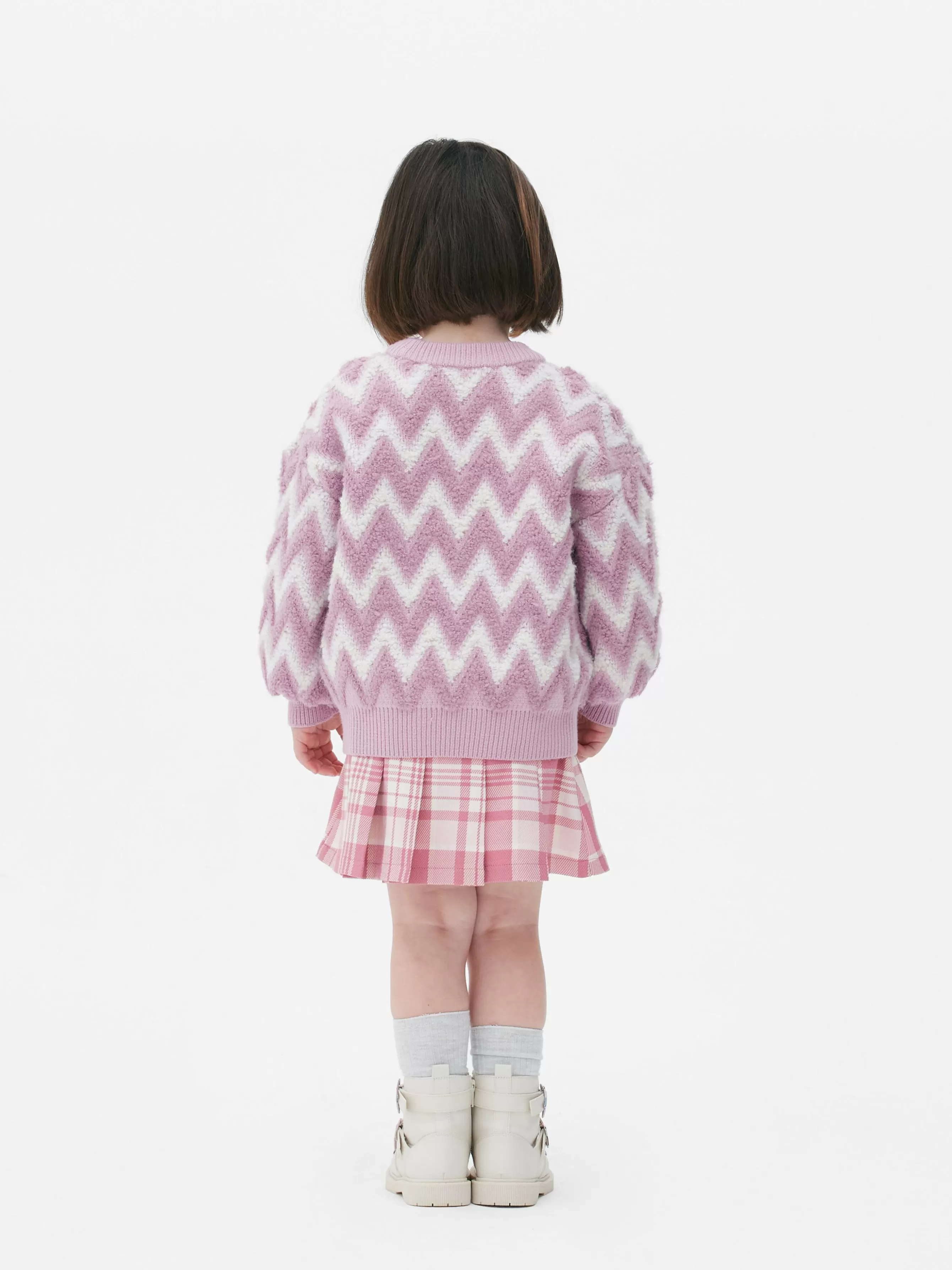 Flash Sale Primark Pull En Maille Duveteuse à Motif Zigzag Rose
