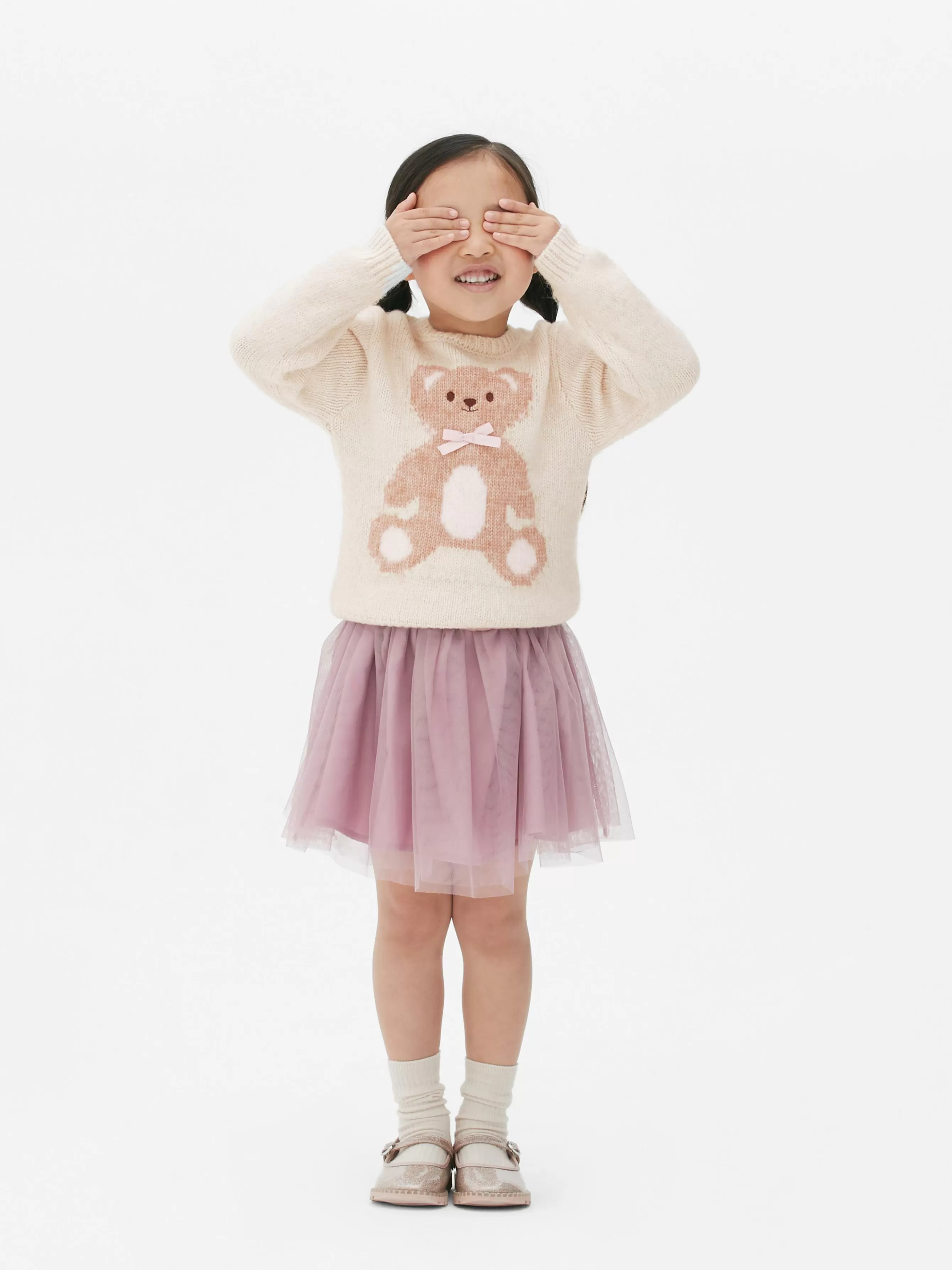 Flash Sale Primark Pull Tricoté Ours Rose clair