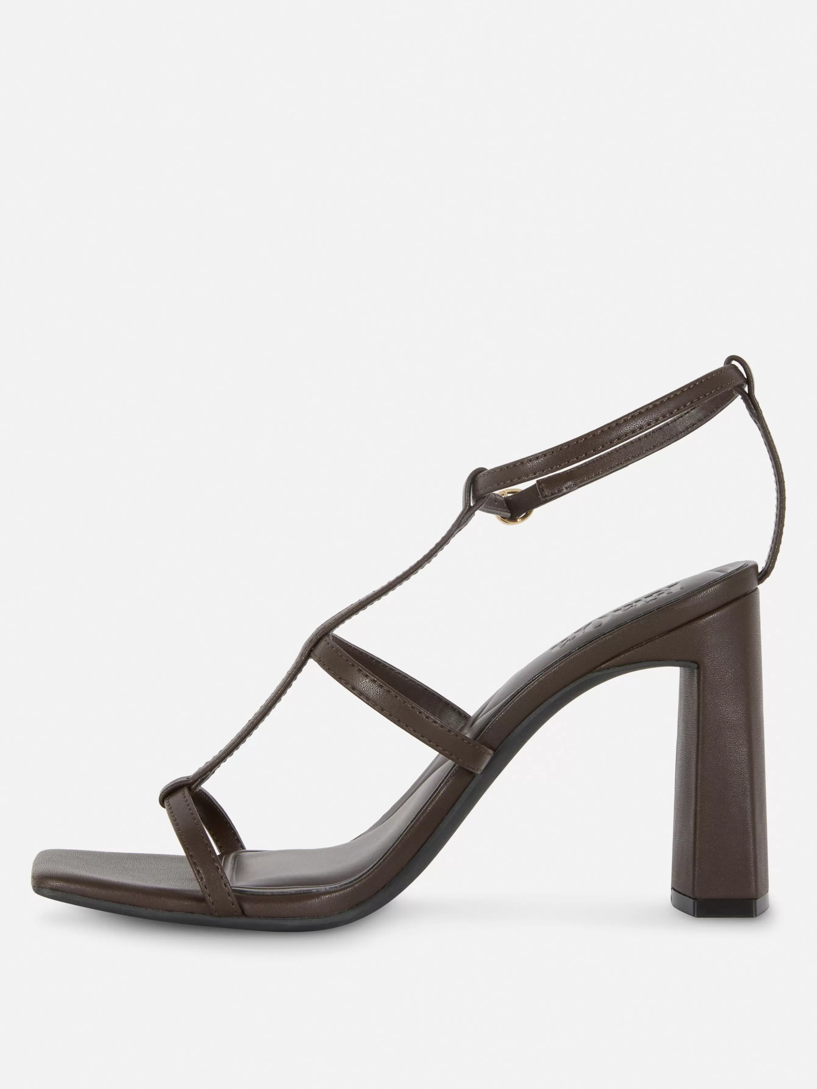 Sale Primark Sandales à Talon Carré Et Bride En T Rita Ora Chocolat