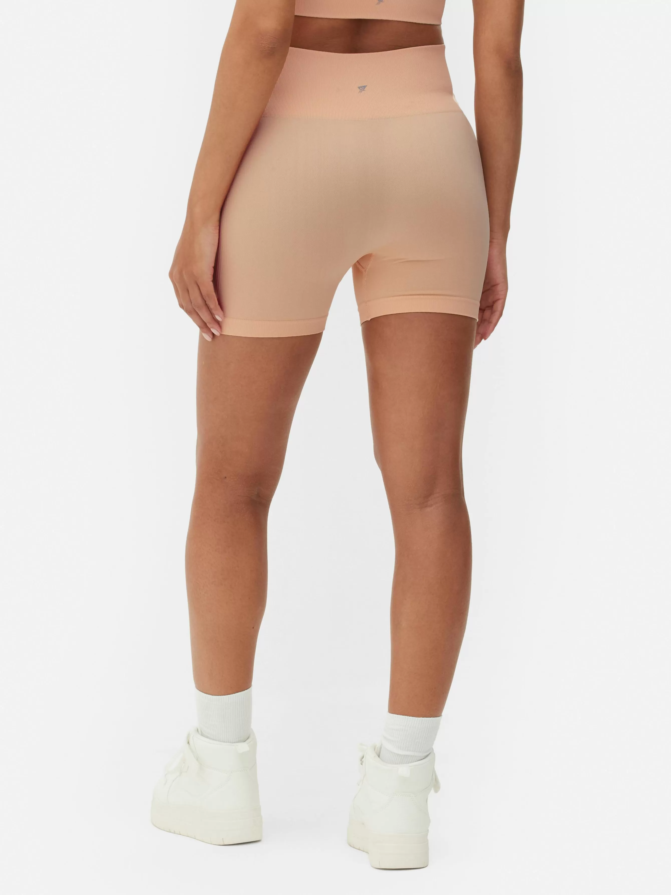 Outlet Primark Short De Yoga Taille Haute Sans Coutures Pêche