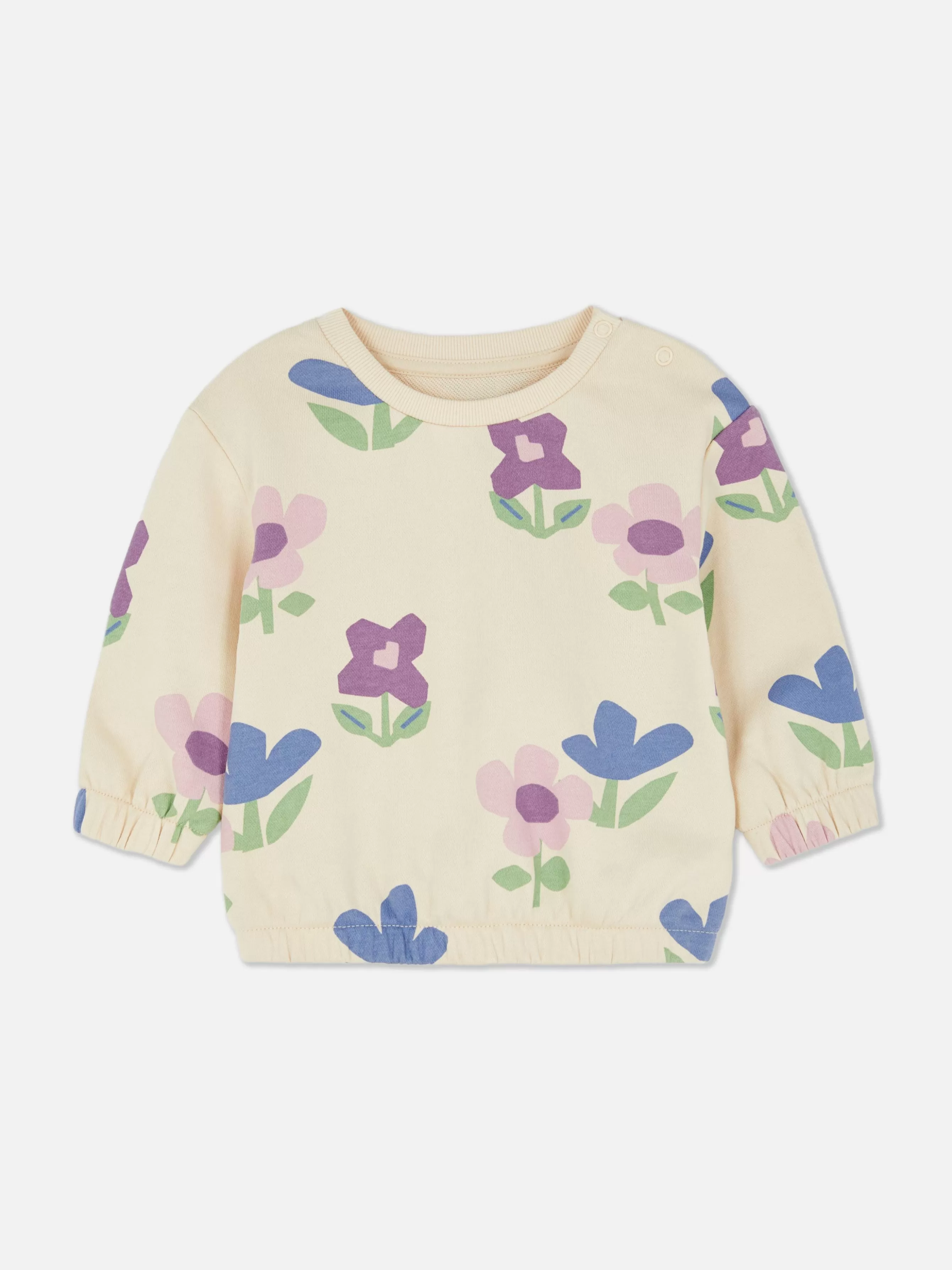 sweatshirt__col_rasducou__coordonner_3.webp Best Sale Primark Sweat-shirt à Col Ras-du-cou à Coordonner Écru