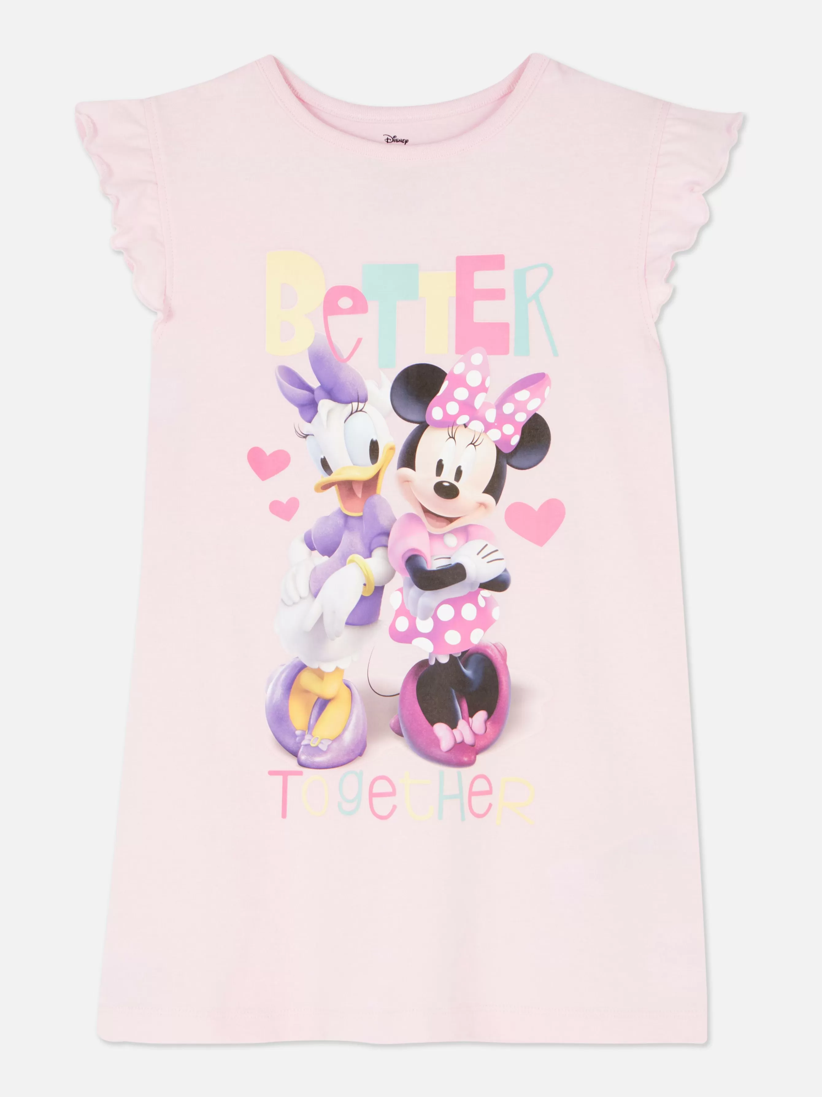 Hot Primark T-shirt De Nuit à Volants Disney Minnie Mouse Et Daisy Duck Rose