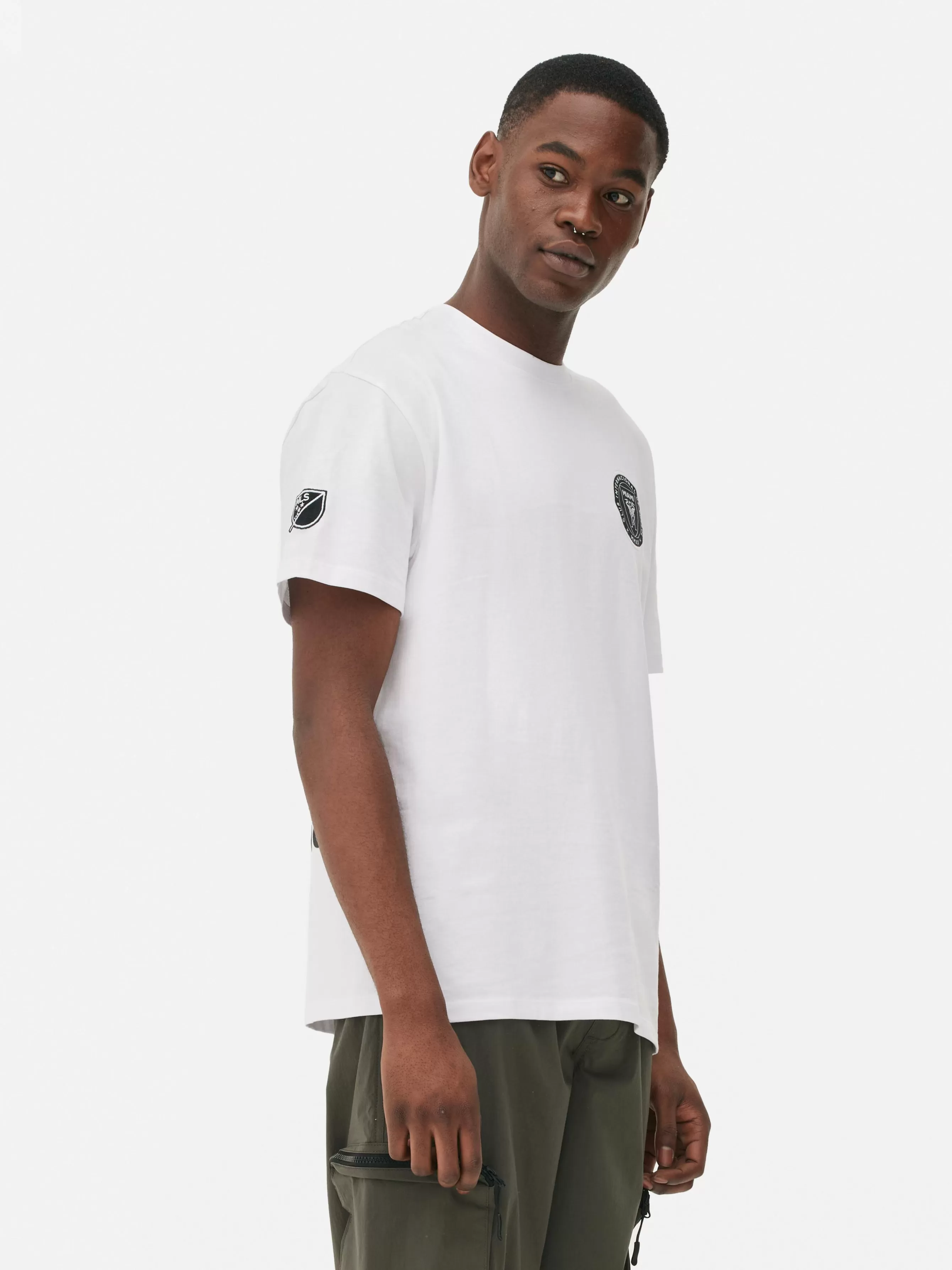 Fashion Primark T-shirt Imprimé Logo Inter Miami CF Blanc